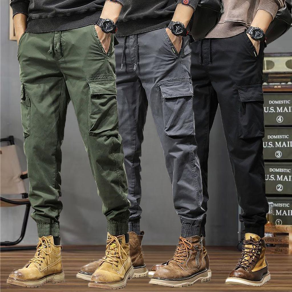 กางเกงขายาว✨ แฟชั่นผู้ชาย กางเกงขายาวผู้ชาย กางเกงคาร์โก้