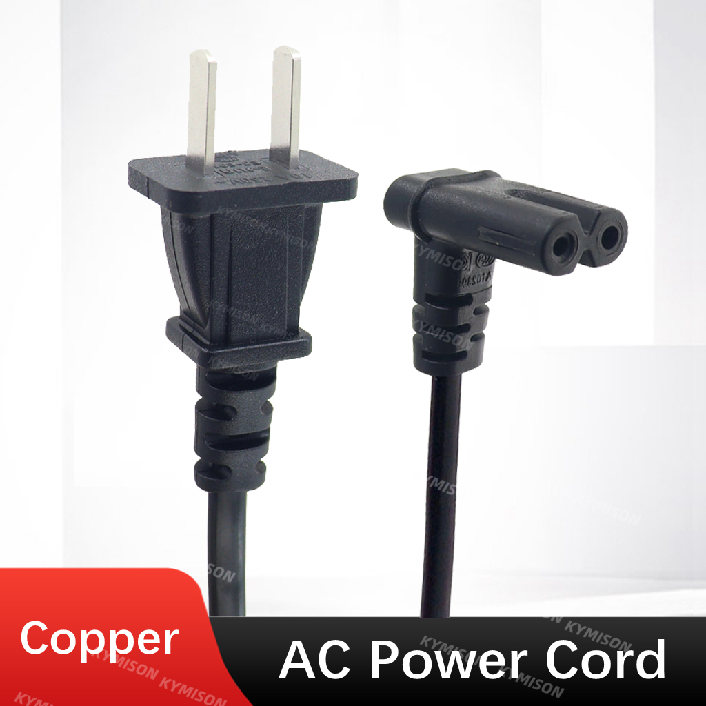 IEC C7 90 องศามุมทีวีสายไฟ, Universal 2Pin ปลั๊กชาย Firgure 8 หญิงขั้วต่อ AC สายไฟสําหรับ Smart Monitor