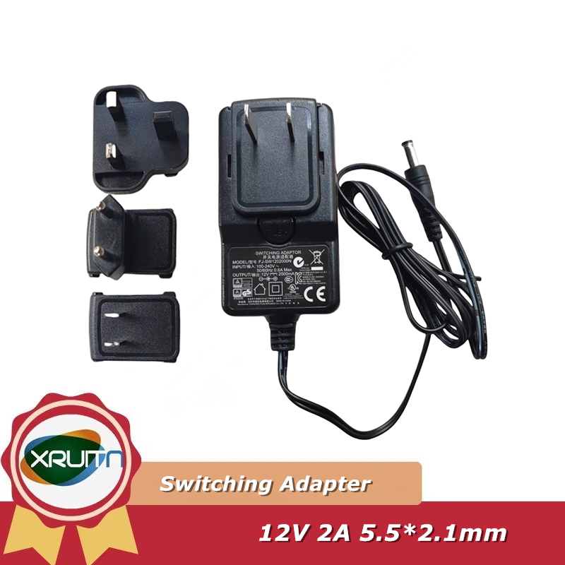เครื่องชาร์จเปียโนไฟฟ้า 12V 2000MA Switching Power Adapter Charger FJ-SW1202000N 12V 2A พอร์ต 5.5 x 2.1mm