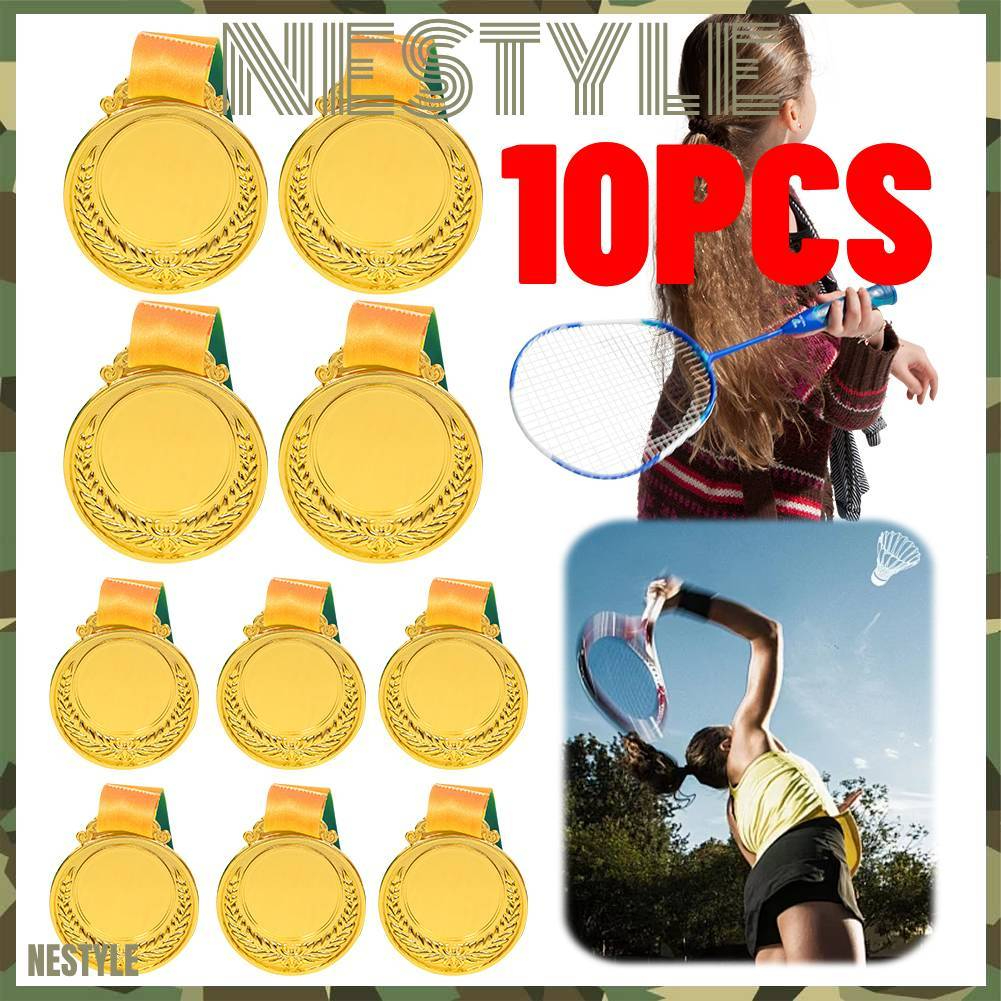 ส่งจากกรุงเทพ🚚 10 ชิ้น Gold/Silver/Bronze Medal Award เหรียญรางวัลกีฬาสําหรับเกมกีฬา UK [newstyle.th]