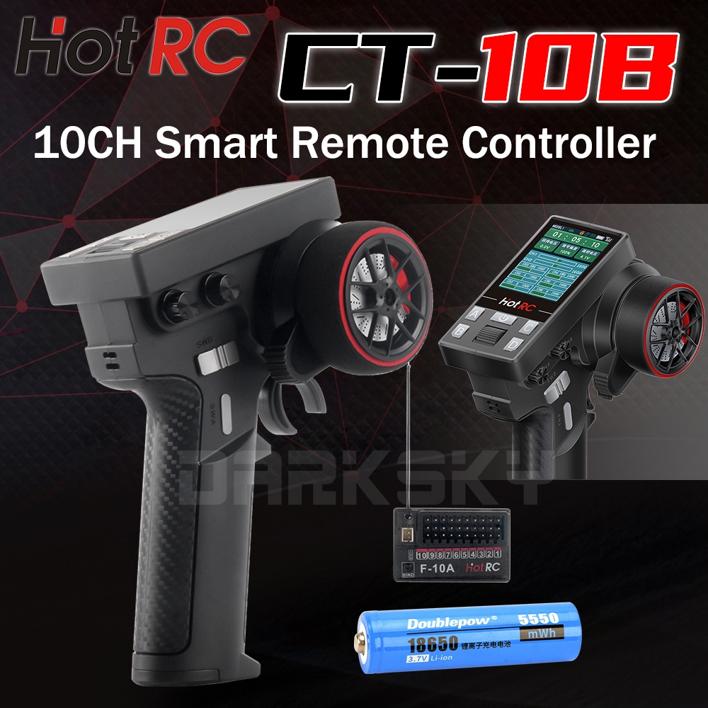 HOTRC CT10B 10CH รีโมทคอนโทรลอัจฉริยะสําหรับ RC รุ่นรถเรือการปรับเปลี่ยนอุปกรณ์เสริม