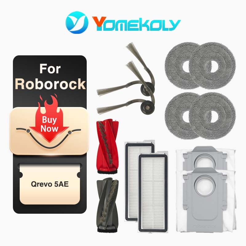 สําหรับ Roborock Qrevo Curv Qrevo S5X / 5A1 / 5XC / 5AE เครื่องดูดฝุ่นหุ่นยนต์อุปกรณ์เสริมแปรงหลักแป