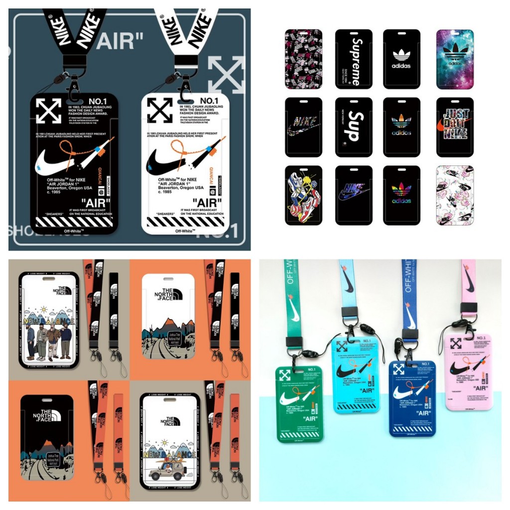 NK ID Card Holder สําหรับบัตรรถบัสนักเรียน Campus Card Access Card Case พร้อมเชือกเส้นเล็ก
