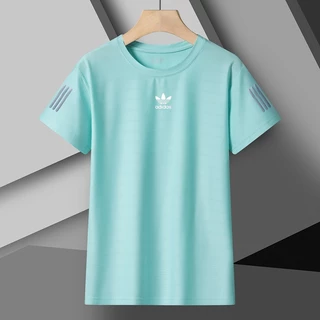 [ข้อเสนอพิเศษจำกัดเวลา] เสื้อยืดแขนสั้นสุภาพสตรีผ้าไหมน้ำแข็งเย็นสบายยืดแห้งเร็วสำหรับกีฬาจ๊อกกิ้ง