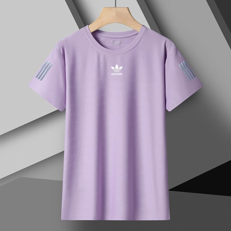 [ข้อเสนอพิเศษจำกัดเวลา] เสื้อยืดแขนสั้นสุภาพสตรีผ้าไหมน้ำแข็งเย็นสบายยืดแห้งเร็วสำหรับกีฬาจ๊อกกิ้ง