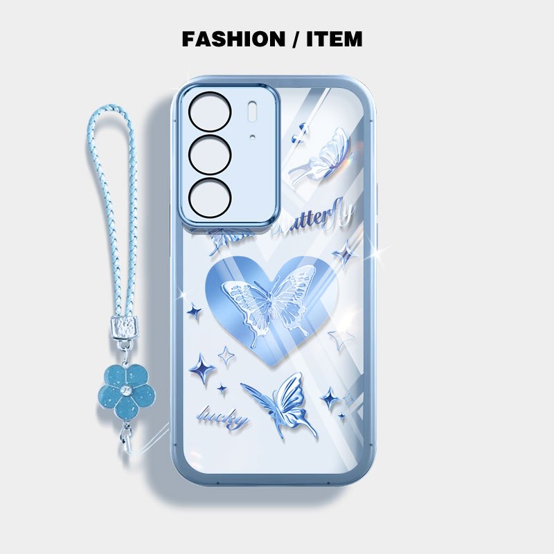 YBD INS เคสโทรศัพท์สําหรับ OPPO A3X 5G 4G A3 NFC A40 A40M A60 5G Love Rose ผีเสื้อสดปลอก