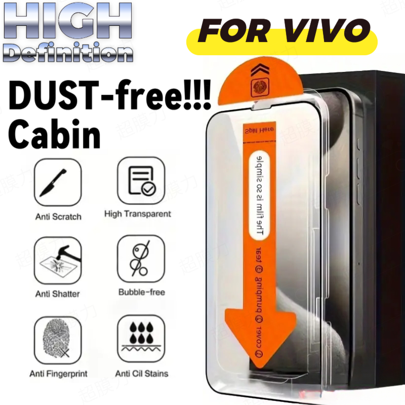 HD ฝุ่นฟรีฟิล์มที่สองสําหรับVivo V50Lite V29e V25 Y29s Y39 Y04 Y28S Y100 Y38 V17 V23 X50 V15 Y03 Y21