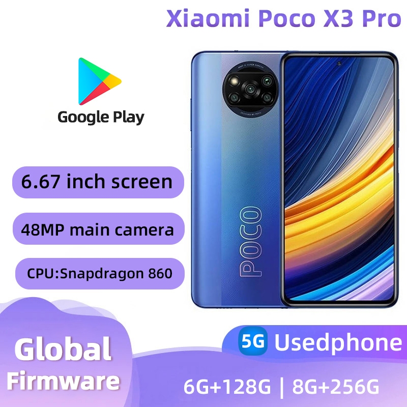 POCO X3 Pro(4G)สมาร์ทโฟนปลดล็อก 256GB All Colours Good Condition โทรศัพท์มือสองต้นฉบับ