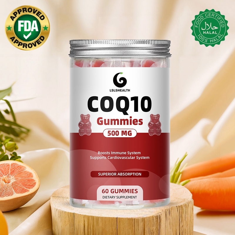 Lshealth CoQ10 Gummies 500 Mg, Coenzyme Q10 (Ubiquinone), สุขภาพหัวใจ, Boost Cellular Energy, สารต้า