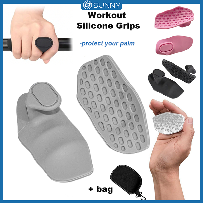 SunnyFit ชุดซิลิโคนดึง Grips Fingerless สำหรับยกน้ำหนัก เหมาะกับการใช้งานใน Gym และ健身手套