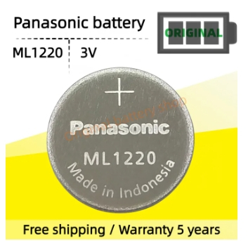Original Panasonic ML1220 แบตเตอรี่เซลล์เหรียญแบบชาร์จไฟได้ 3V แทน FDK Wansheng ML1220