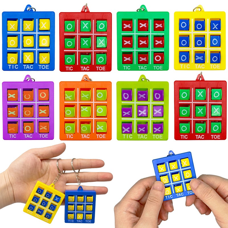 Tic Tac Toe Chess Game XO Sanko Chess พวงกุญแจ ของเล่นสําหรับเด็ก YL091