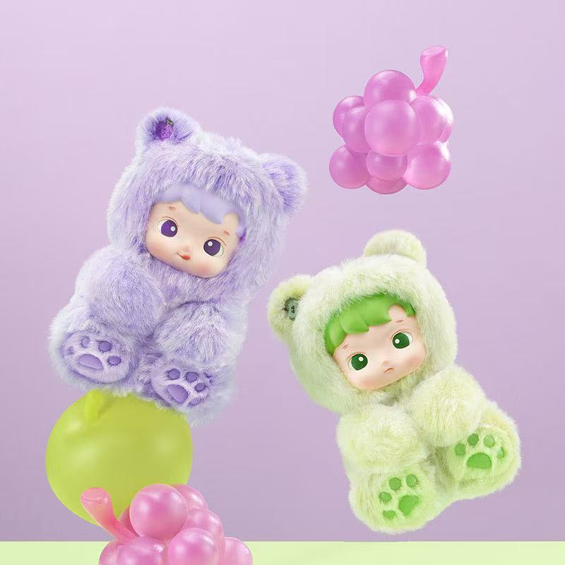ของแท้ POPMART HACIPU Gummy Bear Series-กล่องปริศนาจี้ตุ๊กตาไวนิล