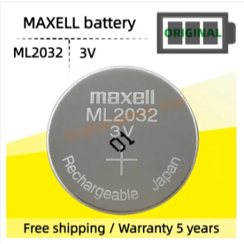 Maxell ML2032 แบตเตอรี่ชาร์จ 3V ตัวควบคุมอุตสาหกรรมเมนบอร์ดรีโมทคอนโทรลแทนที่ CR2032 LIR2032 แบตเตอร