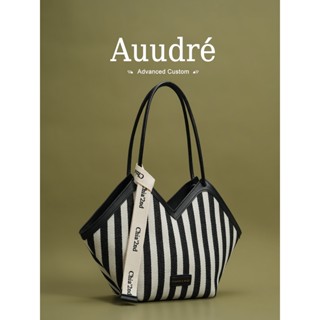 Auure Stripe กระเป๋า tote ขนาดใหญ่สำหรับผู้หญิง ดีไซน์แฟชั่น…