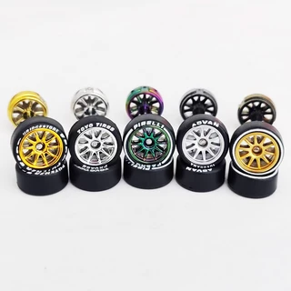 11.2 มม.1/64 รถโลหะผสมรุ่นล้อยางที่ถอดออกได้ CE28 10-rays สําหรับ 1:64 ล้อร้อน/Matchbox/Domeka รุ่น