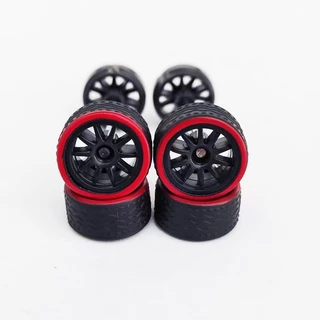 11.2 มม.1/64 รถโลหะผสมรุ่นล้อยางที่ถอดออกได้ CE28 10-rays สําหรับ 1:64 ล้อร้อน/Matchbox/Domeka รุ่น