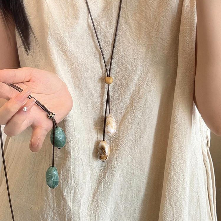 ใหม่สไตล์จีนชาติพันธุ์ไม่สม่ำเสมอสร้อยคowlก pearl vintage หยดน้ำจี้ยาว ราคา ถูกที่สุด ดีลบีเคเค
