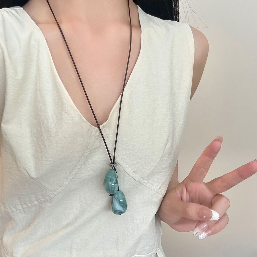 ใหม่สไตล์จีนชาติพันธุ์ไม่สม่ำเสมอสร้อยคowlก pearl vintage หยดน้ำจี้ยาว ราคา ถูกที่สุด ดีลบีเคเค แกลเลอรีภาพที่ 3