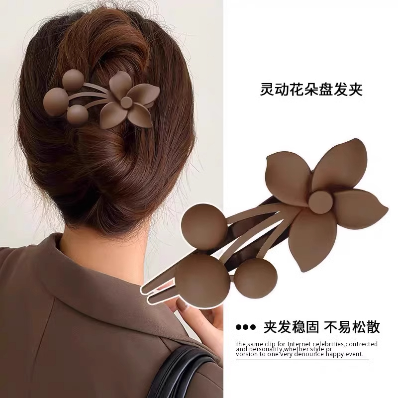 Flower Back Head 2024 New Style Duck Bill High End Large Clip Female Headgear Clip