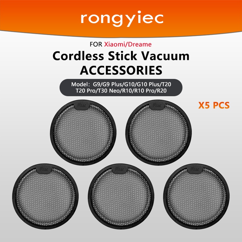 Rongyiec เปลี่ยนชุดกรองสําหรับ Xiaomi G9/G9 Plus/G10/G10 Plus ตัวกรอง HEPA Dreame T20/T20 Pro/T30 Ne