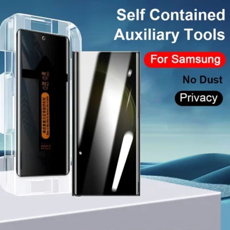 SAMSUNG S23 Ultra S22Ultraปกป้องหน้าจออัตโนมัติQuick Stickกระจกนิรภัยฟิล์มสําหรับSamsung Galaxy S23Ultra S22Ultra Tempering Armouredแก้วป้องกันการระเบิดป้องกันหน้าจอ