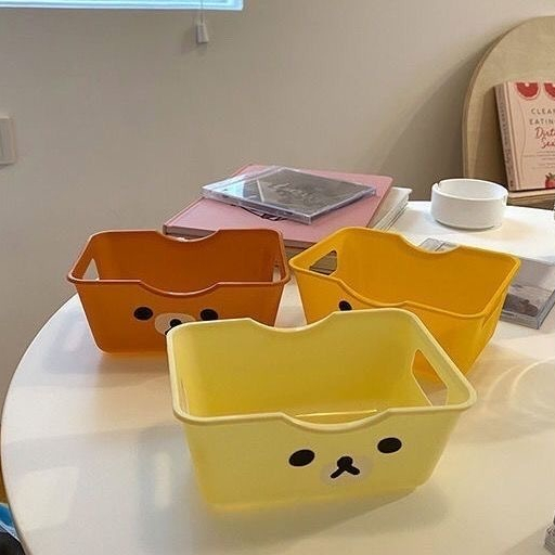 3 ชิ้น Rilakkuma Mini ตะกร้าเก็บ Sundries กล่องเก็บเดสก์ท็อป Organizer กล่อง - รูปที่ 5
