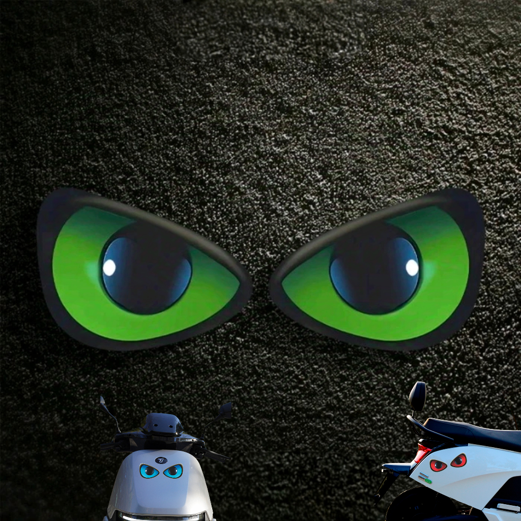 สติ๊กเกอร์แต่งรถ สติ๊กเกอร์ติดรถตาปีศาจสุดเท่รถจักรยานยนต์/รถยนต์ไฟฟ้าสติกเกอร์การ์ตูนสร้างสรรค์ที่ไม่ซ้ําใคร