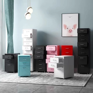 (จำเป็นต้องประกอบ)3/5/6/8ชั้น ตู้โลหะสําหรับงานหนักเก็บชั้นวางแฟ้มตู้ลิ้นชักบาง ตู้เอกสาร
