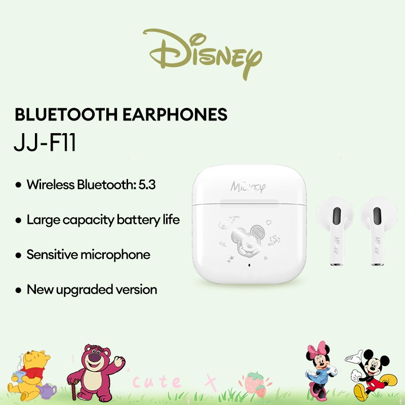 ดิสนีย์ JJ-F11 หูฟังบลูทูธไร้สายครึ่งในหูคุณภาพเสียงสูงกีฬาลดเสียงรบกวนบลูทูธ5.3