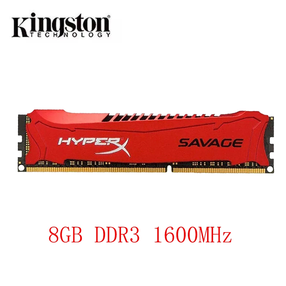Kingston HyperX Savage 8GB DDR3 1600MHz PC3-12800U HX316C10SR/8 หน่วยความจําเดสก์ท็อปคอมพิวเตอร์สีแด