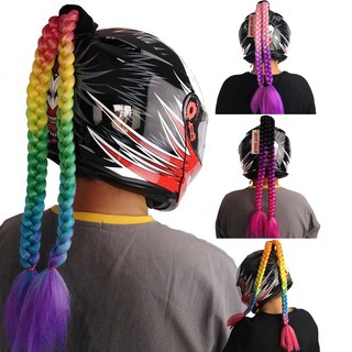 Wig motorcycle helmet decoration, children's riding equipment accessories, holiday travel atmosphere decoration