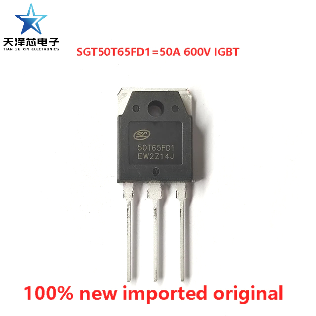 1/2/5pcs ทรานซิสเตอร์เดิม 50T65FD1 SGT50T65FD1PN 50T65FD IGBT 650V 50A TO-3P 50T65