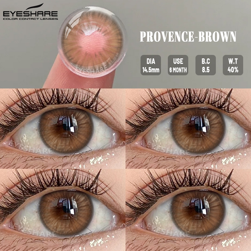 Eyeshare คอนแทคเลนส์ ตาโต สีน้ําตาล ขนาด 14.5 มม มีอายุใช้งาน 6 เดือน ส่งไวจากไทย