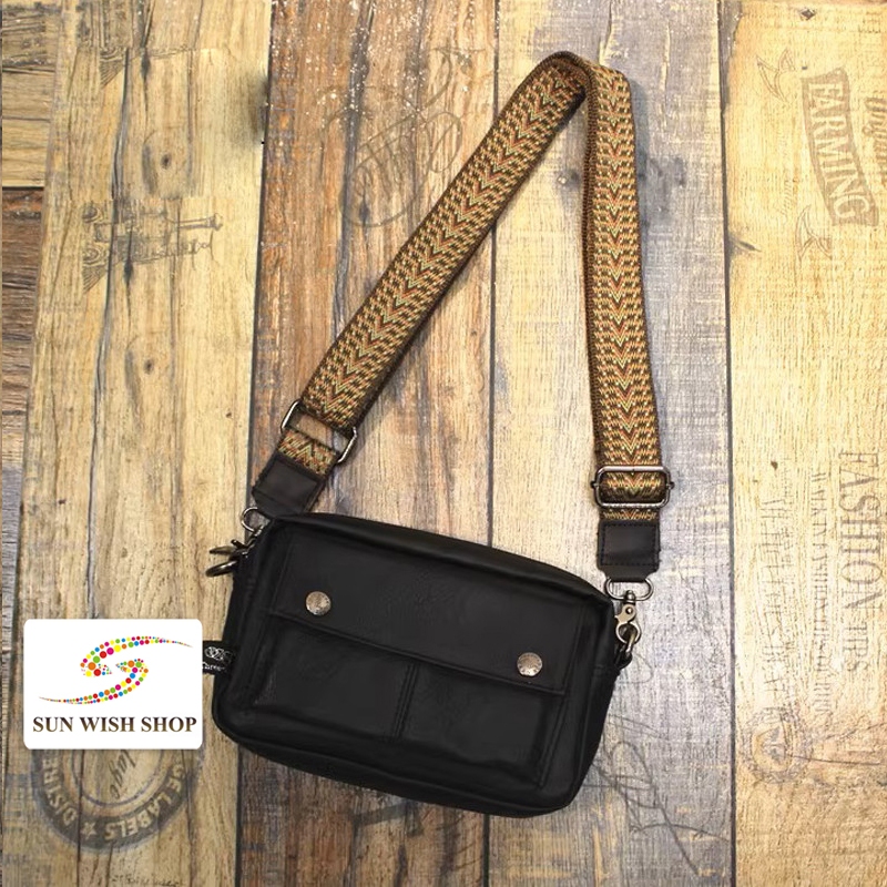🌞 SUNWISH🌞3596 -Threebox -20 Option กระเป๋าสะพายไหล่ แบบหนัง แฟชั่นสไตล์เกาหลี สําหรับผู้ชาย