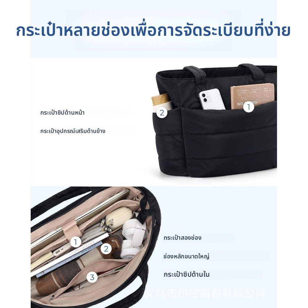 (จัดส่งจากประเทศไทย) Fluffy กระเป๋าถือผู้หญิงกระเป๋าแล็ปท็อป 14 15 นิ้วสําหรับการเดินทางทํางานชายหาดยิม ราคา ถูกที่สุด ดีลบีเคเค แกลเลอรีภาพที่ 7