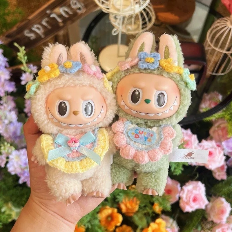 17 ซม. Labubu ตุ๊กตาเสื้อผ้า DIY Bibs ตุ๊กตาอุปกรณ์เสริม