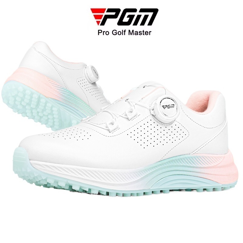 รองเท้ากอล์ฟ PGM GOLF แบบระบายอากาศ ดีไซน์แหลม กันลื่นด้วยเชือกรองเท้า XZ413
