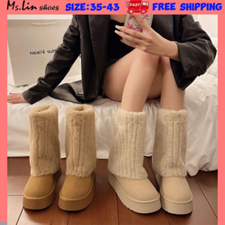 [Ms.LIN] Size 35-43, รองเท้าผู้หญิงขนาดใหญ่, บูทหิมะพื้นหนาแ…