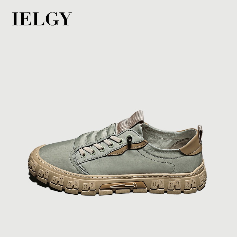 IELGY รองเท้าผู้ชายรองเท้าผ้าใบใหม่ระบายอากาศลําลองสไตล์เกาหลี