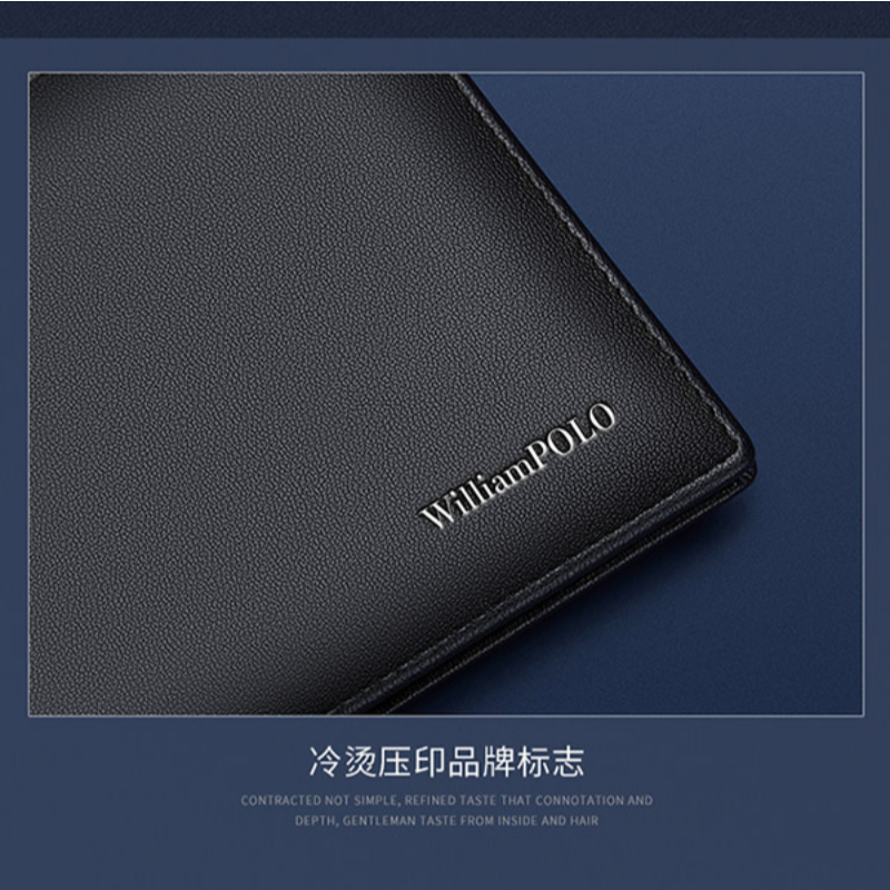 WilliamPOLO กระเป๋าสตางค์ผู้ชายหนังแท้ พกง่ายสั้นพับ 2 ทบ กันขโมย – หลายช่อง พร้อมส่ง! Real Leather Men’s Wallet Small RFID Blocking Anti-Theft Bifold ราคา ถูกที่สุด ดีลบีเคเค แกลเลอรีภาพที่ 7