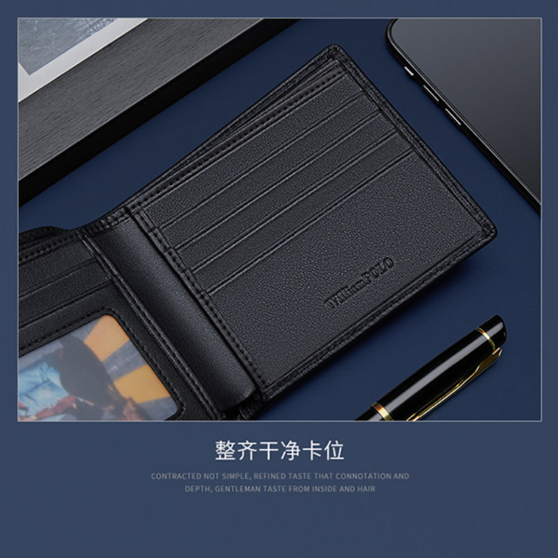 WilliamPOLO กระเป๋าสตางค์ผู้ชายหนังแท้ พกง่ายสั้นพับ 2 ทบ กันขโมย – หลายช่อง พร้อมส่ง! Real Leather Men’s Wallet Small RFID Blocking Anti-Theft Bifold ราคา ถูกที่สุด ดีลบีเคเค แกลเลอรีภาพที่ 8