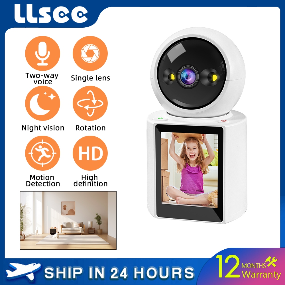 LLSEE 1080p สองทางโทรวิดีโอบ้านไร้สาย WIFI ติดตามมือถือ, ดูแลทารก, ผู้สูงอายุ, กล้องรักษาความปลอดภัยสัตว์เลี้ยง, การมองเห็นกลางคืนที่มีสีสัน, เสียงสองทาง, กล้องขนาดเล็ก HD