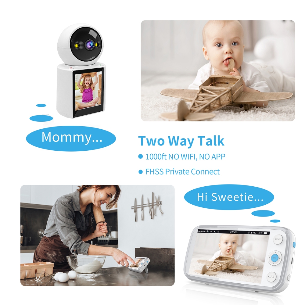 LLSEE 1080p สองทางโทรวิดีโอบ้านไร้สาย WIFI ติดตามมือถือ, ดูแลทารก, ผู้สูงอายุ, กล้องรักษาความปลอดภัยสัตว์เลี้ยง, การมองเห็นกลางคืนที่มีสีสัน, เสียงสองทาง, กล้องขนาดเล็ก HD - รูปที่ 2