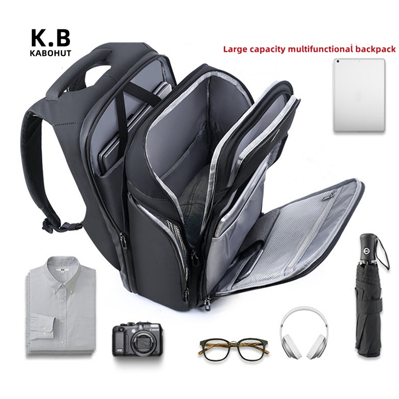 Kabohut กระเป๋าเป้สะพายหลัง กระเป๋าใส่แล็ปท็อป กันน้ํา ความจุเยอะ 17.3 นิ้ว พร้อมที่ชาร์จ USB สําหรับนักเรียน นักศึกษา โรงเรียน ท่องเที่ยว ออฟฟิศ โรงเรียน 45 ลิตร