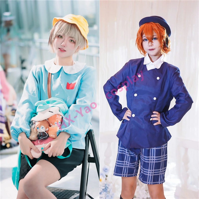 【HX-YAO】Bungo Stray Dogs cosplay dazai osamu Nakahara Chuuya kindergarten คอสเพลย์ อะนิเมะ เครื่องแต