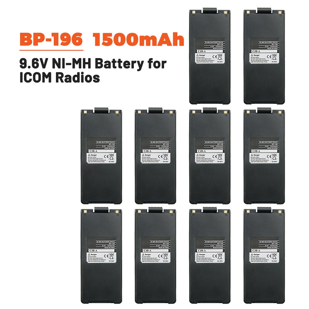 DC-134BP-195 BP-196 1500mAh NI-MH Walkie Talkie แบตเตอรี่สําหรับ ICOM IC-A4 IC-A4C IC-F4 IC-F3S IC-T