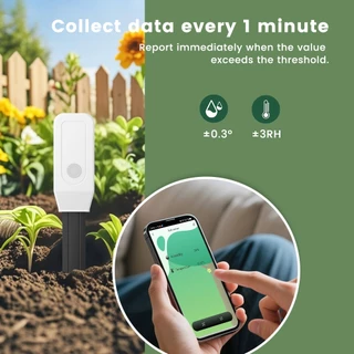 SMATRUL Tuya Zigbee WiFi ไร้สายเครื่องวัดความชื้นดินอัจฉริยะอุณหภูมิความชื้นเครื่องทดสอบโทรศัพท์มือถือเวลาจริง MonitorTuya สมาร์ทดิน Moist Sensor Monitor ดิจิตอลพืช Gras