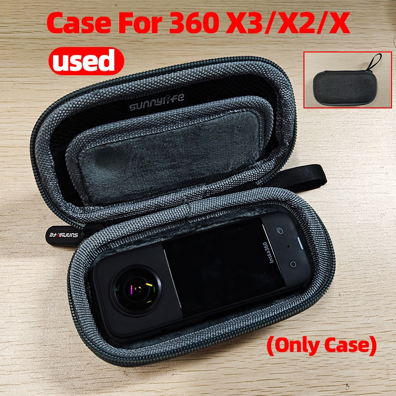 กระเป๋าเก็บสําหรับ insta360 One X/One X2/X3 กล้องพาโนรามา Hardshell กระเป๋าถือป้องกันพร้อมสายรัดข้อมือ One X3 insta 360 อุปกรณ์เสริมสําหรับกล้อง