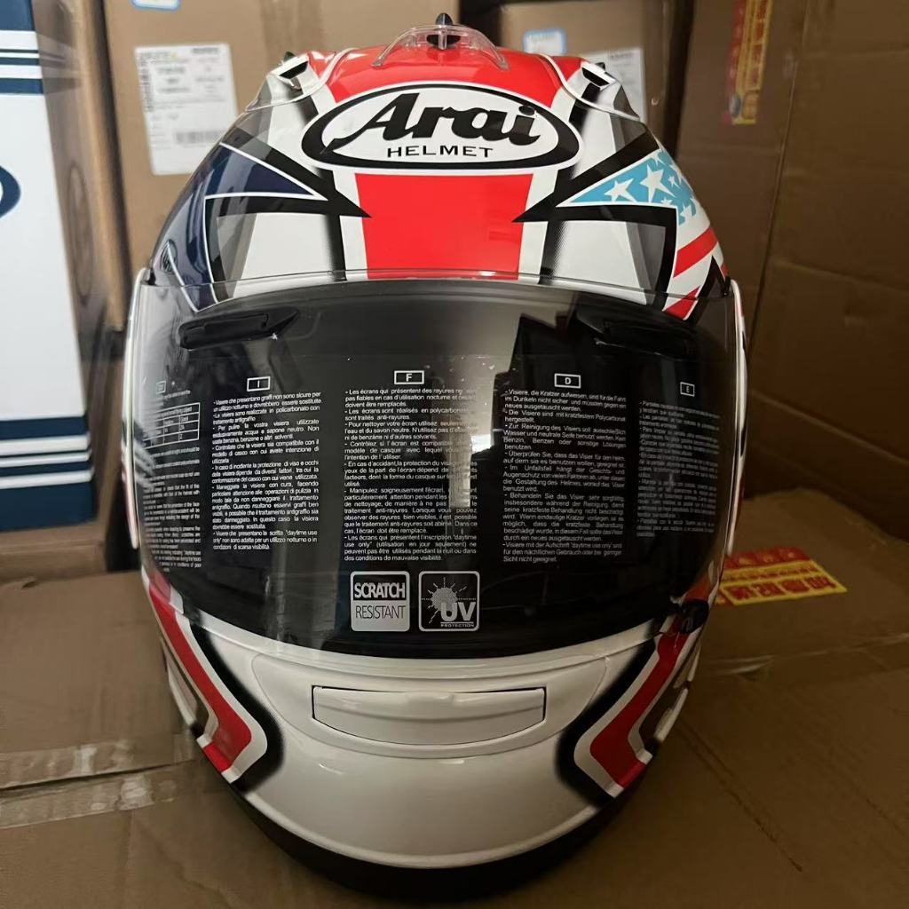 อาไร รับ7 ร.ร5ห้าดาวชี้ธงชาติรถจักรยานยนต์หมวกกันน็อคเต็มหน้าขี่หมวกกันน็อคป้องกันการตก - รูปที่ 3